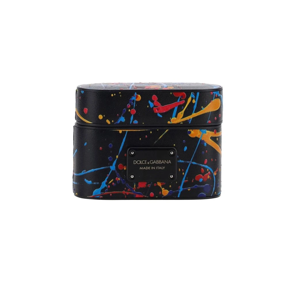 ( New Season ) Dolce & Gabbana Logo Detailed Airpods Case - Black 1 ( New Season ) Dolce & Gabbana Logo Detailed Airpods Case - Black