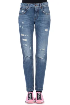 Dolce & Gabbana Embellished Distressed Jeans - Blue -Cheap Vestureo Store ae06a7753cdda93454d5432d40cd882c