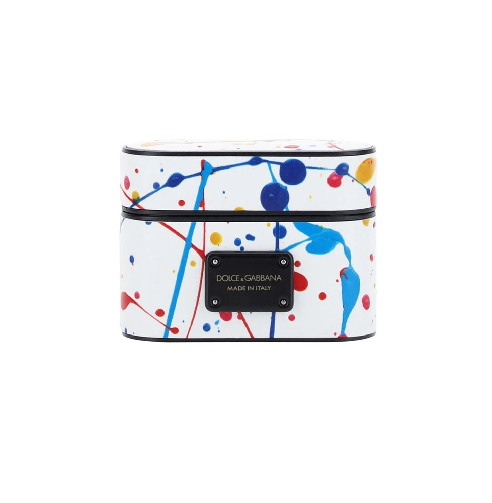 ( New Season ) Dolce & Gabbana Logo Detailed Airpods Case - White 1 ( New Season ) Dolce & Gabbana Logo Detailed Airpods Case - White