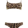 ( New Season ) Dolce & Gabbana Leopard Printed Bikini Set - Multi