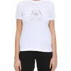 ( New Season ) Dolce & Gabbana DG Openwork Embroidery Jersey T-Shirt - White