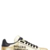 ( New Season ) Dolce & Gabbana Portofino Lace-Up Sneakers - Gold