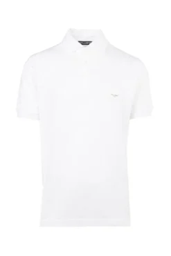 Dolce & Gabbana Logo Plaque Polo Shirt - White