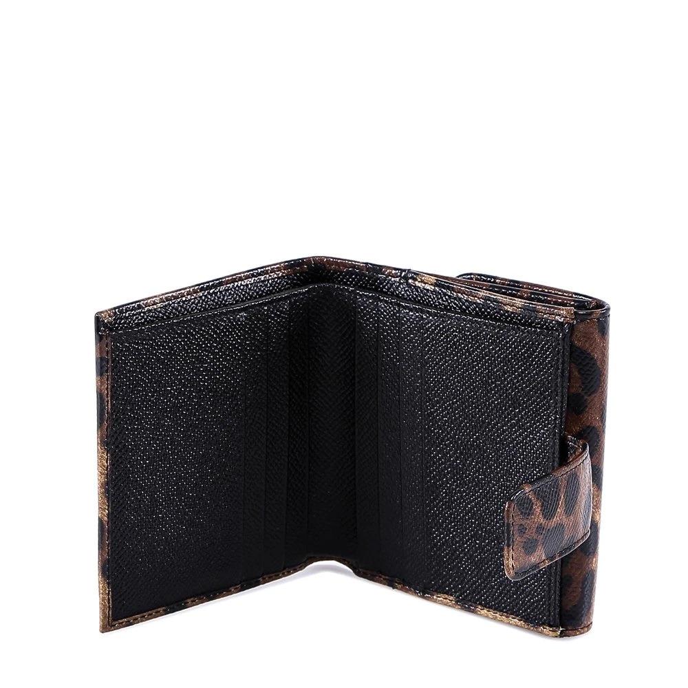 Dolce & Gabbana Leopard Print Small Flap Wallet - Brown 3 Dolce & Gabbana Leopard Print Small Flap Wallet - Brown - Image 3