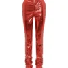Dolce & Gabbana Metallic Effect Slim-Fit Pants - Red