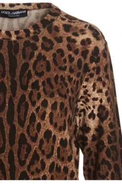 Dolce & Gabbana Animal Print Knit Sweater - Multi -Cheap Vestureo Store b0dda2f418eec792b343359e5c833120