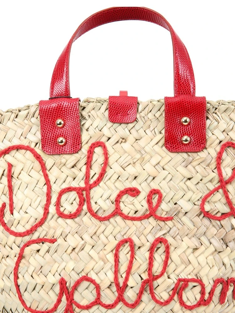 Dolce & Gabbana Kendra Logo Embroidered Tote Bag - Beige 4 Dolce & Gabbana Kendra Logo Embroidered Tote Bag - Beige - Image 4