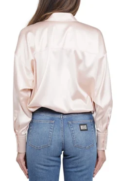 ( New Season ) Dolce & Gabbana Oversized Satin Shirt - Pink 4 ( New Season ) Dolce & Gabbana Oversized Satin Shirt - Pink -Cheap Vestureo Store b104261cdc583eb24584f70350e99813