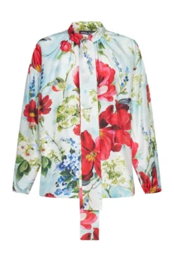 ( New Season ) Dolce & Gabbana Pictorial Garden Printed Shirt - Multi