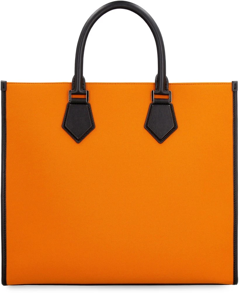 ( New Season ) Dolce & Gabbana Embroidered Logo Tote Bag - Orange 2 ( New Season ) Dolce & Gabbana Embroidered Logo Tote Bag - Orange - Image 2