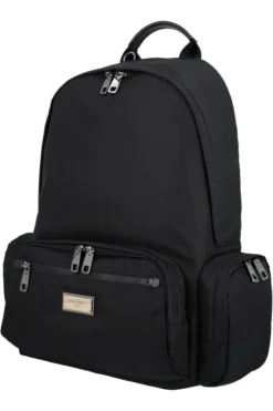 ( New Season ) Dolce & Gabbana Logo Plaque Zipped Backpack - Black -Cheap Vestureo Store b16bbbb81ed2d4ed1cba8e8a8ff3dd4f