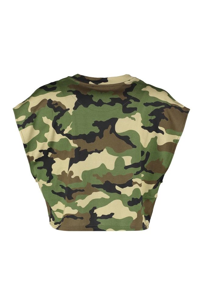 ( New Season ) Dolce & Gabbana Camouflage Printed Crewneck Cropped T-Shirt - Multi 2 ( New Season ) Dolce & Gabbana Camouflage Printed Crewneck Cropped T-Shirt - Multi - Image 2