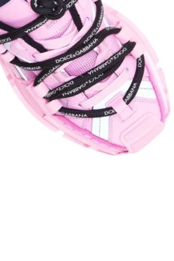 ( New Season ) Dolce & Gabbana Lace-Up Low Top Sneakers - Pink -Cheap Vestureo Store b2136ae357203a4650a1510435087954