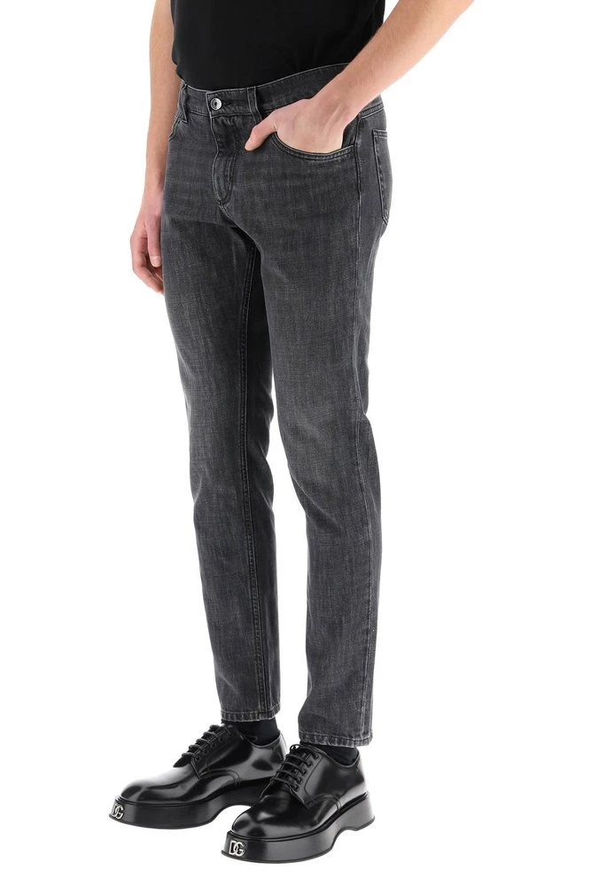 ( New Season ) Dolce & Gabbana Straight Leg Faded Effect Jeans - Grey 4 ( New Season ) Dolce & Gabbana Straight Leg Faded Effect Jeans - Grey - Image 4