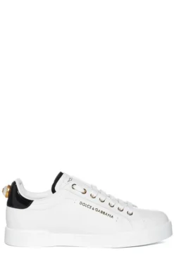 ( New Season ) Dolce & Gabbana Portofino Low-Top Sneakers - White