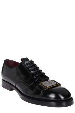 ( New Season ) Dolce & Gabbana Logo Plaque Lace-Up Derby Shoes - Black 4 ( New Season ) Dolce & Gabbana Logo Plaque Lace-Up Derby Shoes - Black -Cheap Vestureo Store b31337716c9a5e8e90b4c6da0792feba