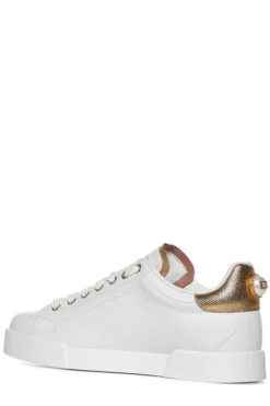 ( New Season ) Dolce & Gabbana Portofino Sneakers - White -Cheap Vestureo Store b35c73015f581efe30c25cb599d863bb