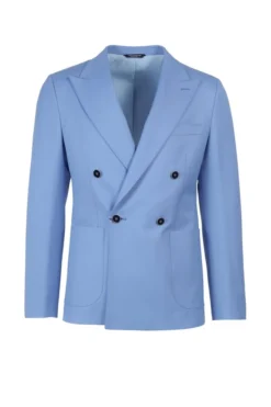 ( New Season ) Dolce & Gabbana Double Breasted Tailored Blazer - Blue
