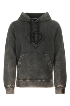 Dolce & Gabbana Monogram Printed Hoodie - Grey