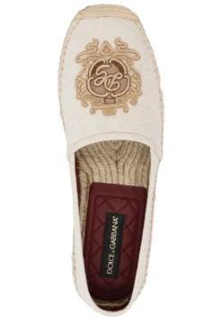 Dolce & Gabbana DG Logo Embroidered Espadrilles - Beige -Cheap Vestureo Store b42fee087b4e8fa16a5769fd14f6cb6c