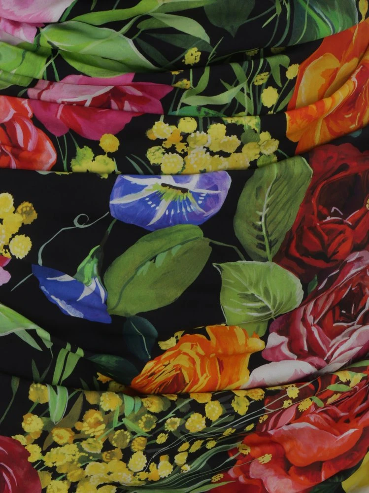 ( New Season ) Dolce & Gabbana Floral Printed Midi Dress - Multi 3 ( New Season ) Dolce & Gabbana Floral Printed Midi Dress - Multi - Image 3