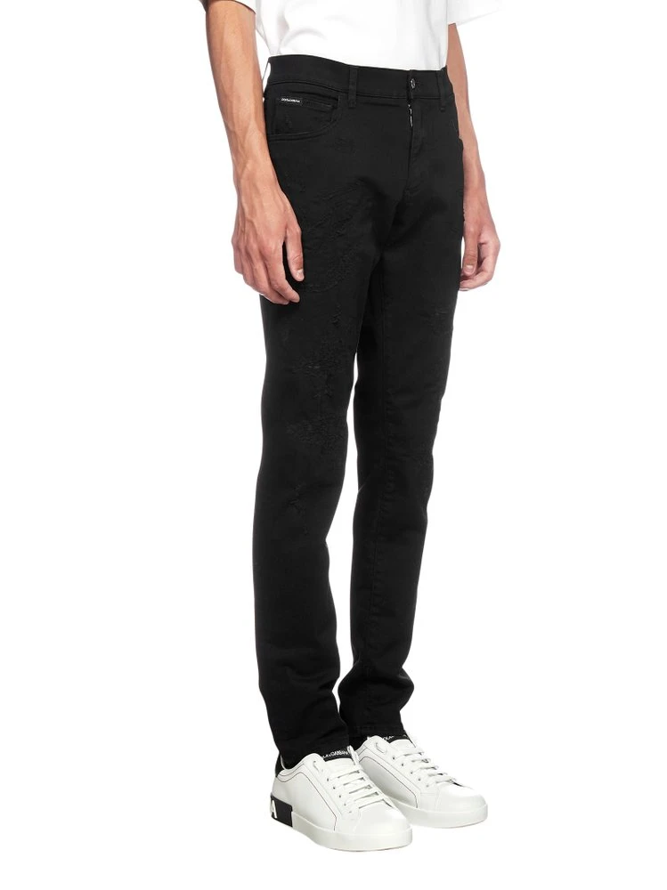 Dolce & Gabbana Rear Logo Plaque Jeans - Black 2 Dolce & Gabbana Rear Logo Plaque Jeans - Black - Image 2