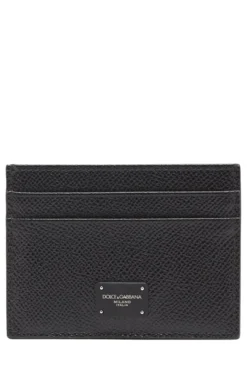 Dolce & Gabbana Logo Plaque Cardholder - Black