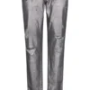 Dolce & Gabbana Distressed Metallic-Effect Jeans - Silver