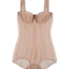 ( New Season ) Dolce & Gabbana DG Heart Embroidered Strapped Bodysuit - Beige