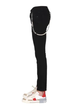Dolce & Gabbana Chain Embellished Jeans - Black -Cheap Vestureo Store b6e5af09c67d1b51840b5f881bf1f583