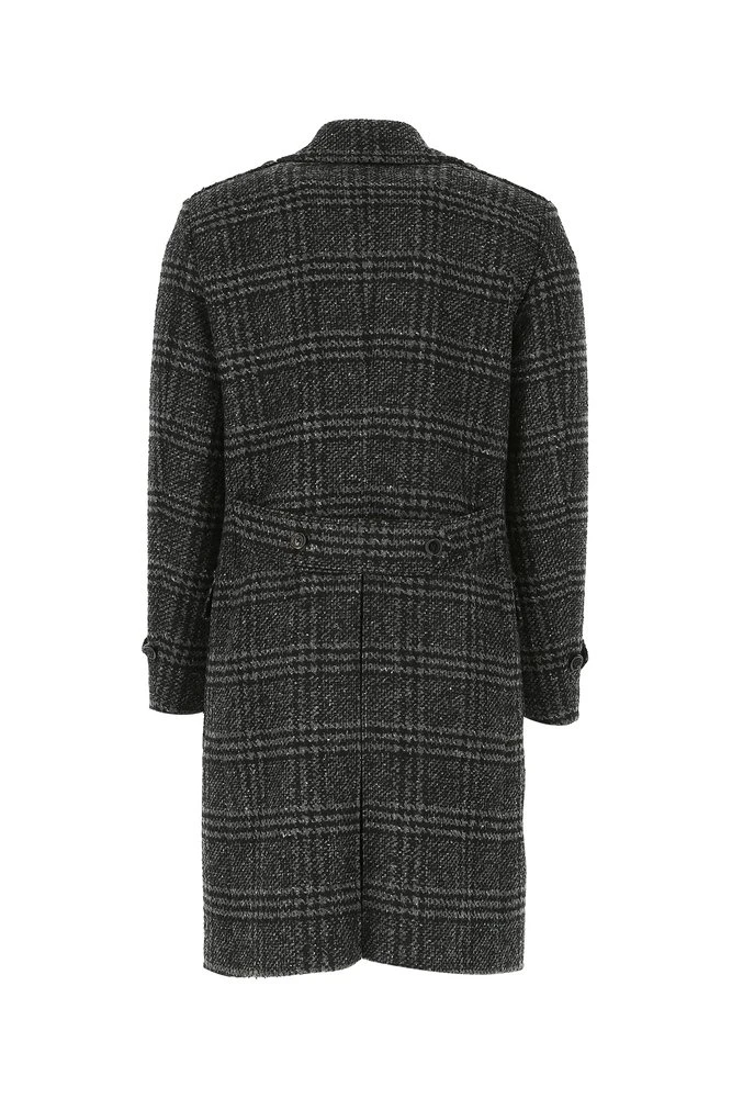 Dolce & Gabbana Double-Breasted Checked Coat - Grey 2 Dolce & Gabbana Double-Breasted Checked Coat - Grey - Image 2