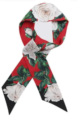 ( New Season ) Dolce & Gabbana Floral Printed Scarf - Multi