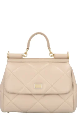 Dolce & Gabbana Sicily Medium Top Handle Bag - Beige
