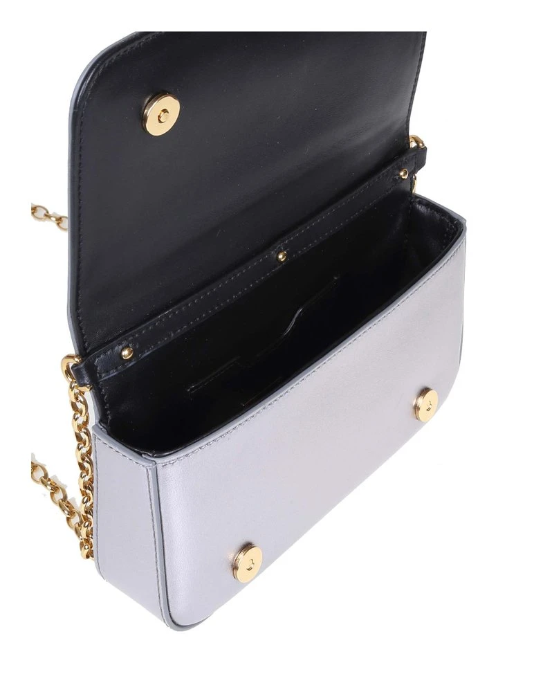 ( New Season ) Dolce & Gabbana DG Girls Foldover Crossbody Bag - Silver 4 ( New Season ) Dolce & Gabbana DG Girls Foldover Crossbody Bag - Silver - Image 4