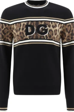 Dolce & Gabbana Leopard Intarsia Knit Sweater - Multi