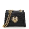 Dolce & Gabbana Devotion Woven Small Shoulder Bag - Black