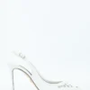 ( New Season ) Dolce & Gabbana Embroidered Slingback Pumps - White