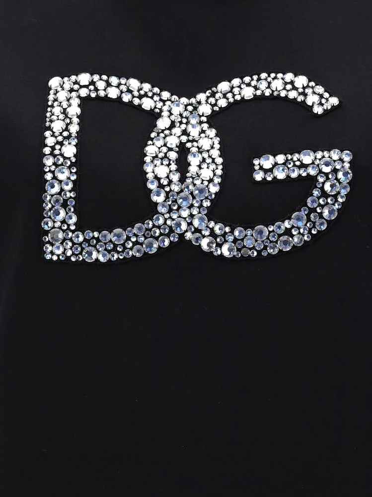 ( New Season ) Dolce & Gabbana Logo Embellished Tank Top - Black 3 ( New Season ) Dolce & Gabbana Logo Embellished Tank Top - Black - Image 3