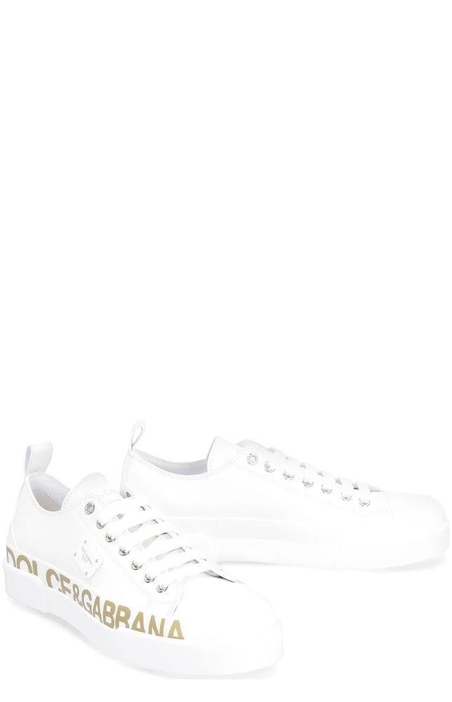 Dolce & Gabbana Logo Printed Sneakers - White 2 Dolce & Gabbana Logo Printed Sneakers - White - Image 2