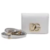 ( New Season ) Dolce & Gabbana DG Logo Plaque Mini Crossbody Bag - White