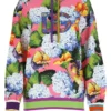 ( New Season ) Dolce & Gabbana Floral Printed Drawstring Hoodie - Multi