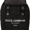 Dolce & Gabbana Logo Quilted Backpack - Black