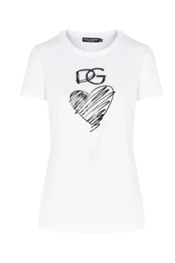 Dolce & Gabbana Logo Printed T-Shirt - White