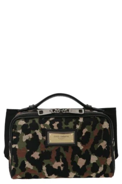 ( New Season ) Dolce & Gabbana Logo Plaque Printed Belt Bag - Multi