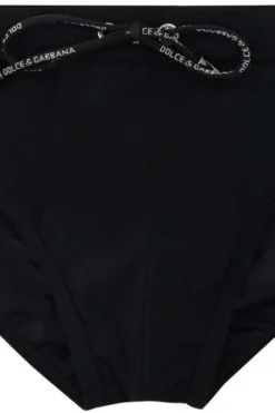 Dolce & Gabbana Logo Embroidered Swim Briefs - Black