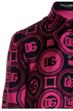 ( New Season ) Dolce & Gabbana Allover Logo Printed Long-Sleeved Shirt - Multi -Cheap Vestureo Store bbd1b17e9f1b7bc5c970df11e762cf32