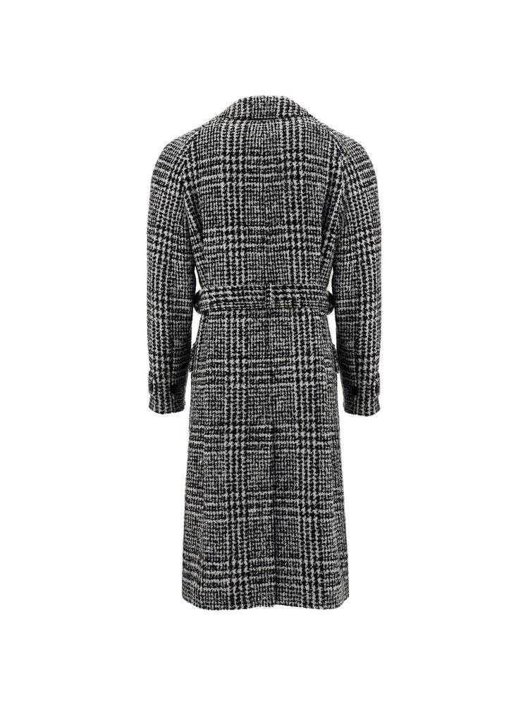 Dolce & Gabbana Checked Belted Coat - Multi 2 Dolce & Gabbana Checked Belted Coat - Multi - Image 2