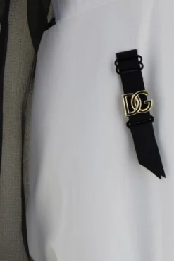 ( New Season ) Dolce & Gabbana Logo Plaque Long-Sleeved Shirt - White -Cheap Vestureo Store bc3de85fe58fa97e6e12d11b927df612