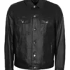Dolce & Gabbana Buttoned Leather Jacket - Black