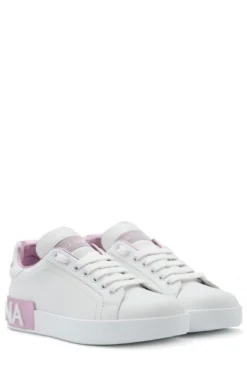 ( New Season ) Dolce & Gabbana Portofino Lace-Up Sneakers - White -Cheap Vestureo Store bd0f72ed84742a7750dc89cfb0f75b5a